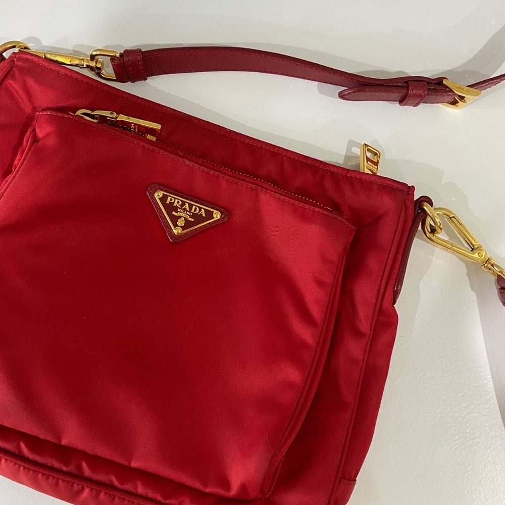 Prada Nylon Saffiano Messenger Bag